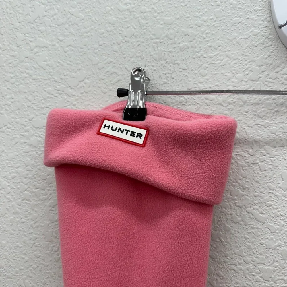 Hunter Pink Fleece Original Boot Socks UAS300AAA Womens size Large 8-10